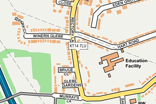 KT14 7LU map - OS OpenMap – Local (Ordnance Survey)