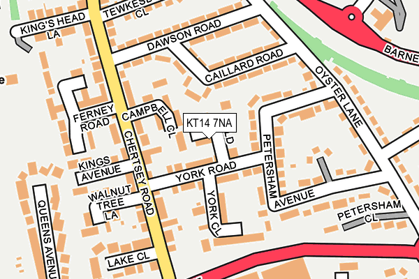 KT14 7NA map - OS OpenMap – Local (Ordnance Survey)
