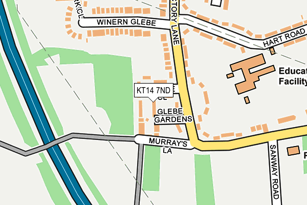 KT14 7ND map - OS OpenMap – Local (Ordnance Survey)