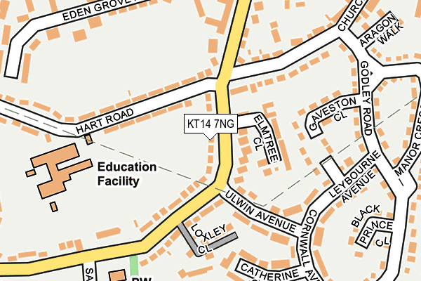 KT14 7NG map - OS OpenMap – Local (Ordnance Survey)