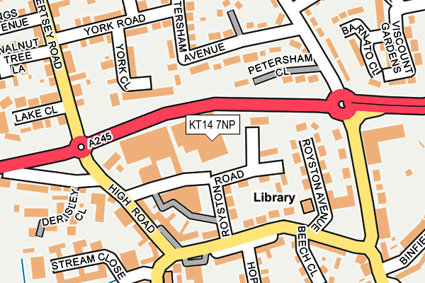 KT14 7NP map - OS OpenMap – Local (Ordnance Survey)