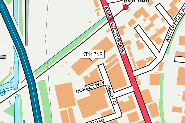 KT14 7NR map - OS OpenMap – Local (Ordnance Survey)