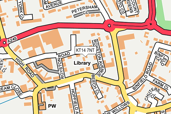 KT14 7NT map - OS OpenMap – Local (Ordnance Survey)