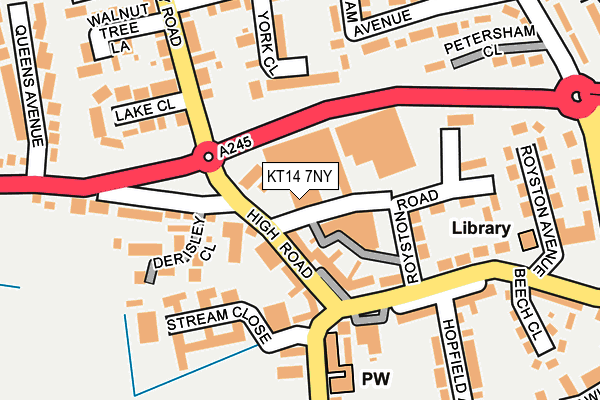 KT14 7NY map - OS OpenMap – Local (Ordnance Survey)
