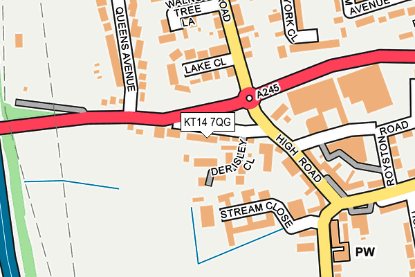 KT14 7QG map - OS OpenMap – Local (Ordnance Survey)