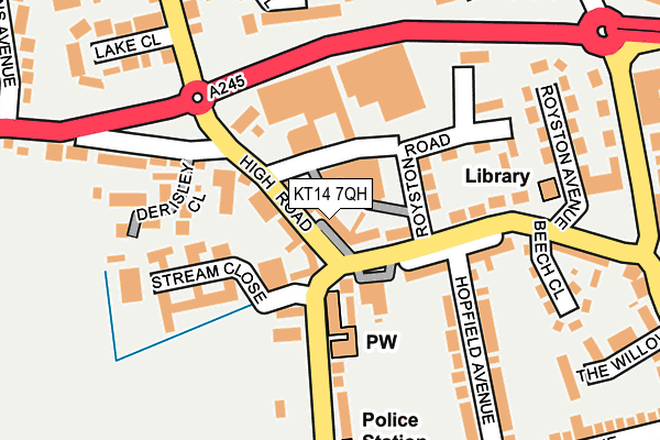 KT14 7QH map - OS OpenMap – Local (Ordnance Survey)