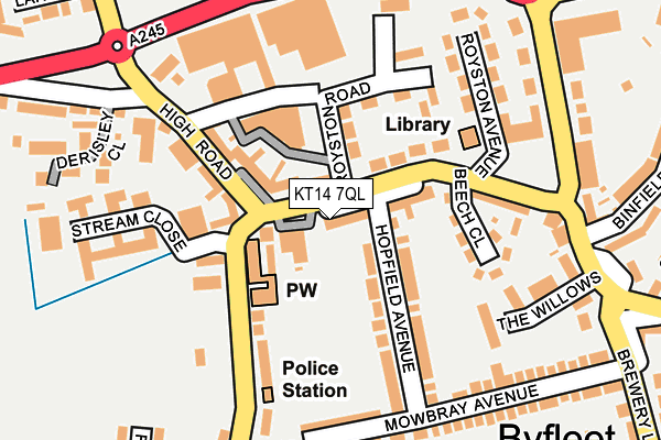 KT14 7QL map - OS OpenMap – Local (Ordnance Survey)