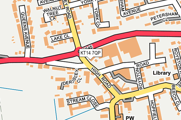KT14 7QP map - OS OpenMap – Local (Ordnance Survey)