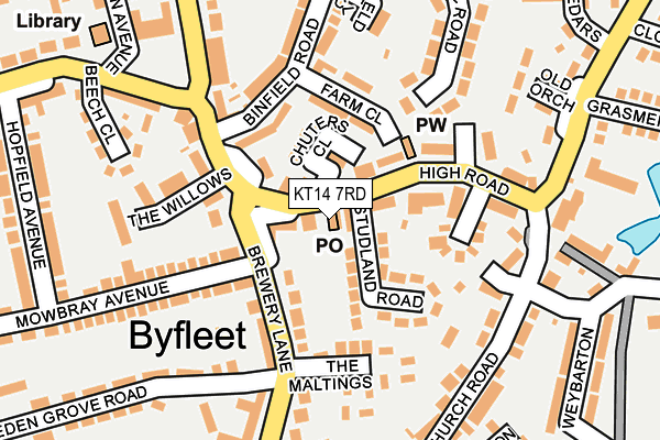 Map of BYFLEET NEWSAGENT LTD at local scale