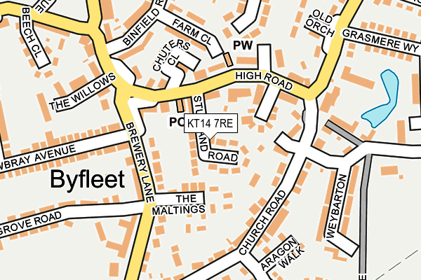KT14 7RE map - OS OpenMap – Local (Ordnance Survey)