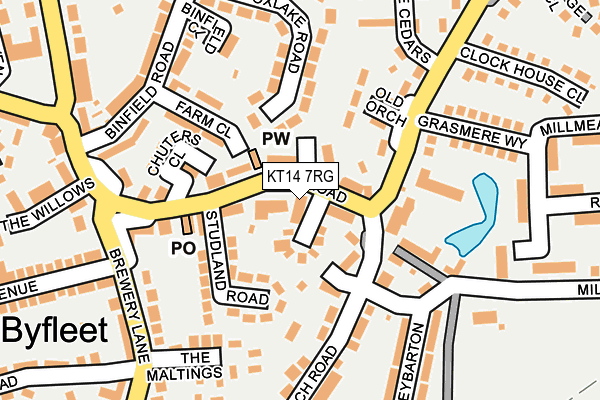 KT14 7RG map - OS OpenMap – Local (Ordnance Survey)