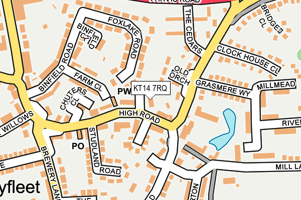 KT14 7RQ map - OS OpenMap – Local (Ordnance Survey)