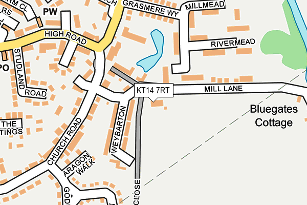 KT14 7RT map - OS OpenMap – Local (Ordnance Survey)
