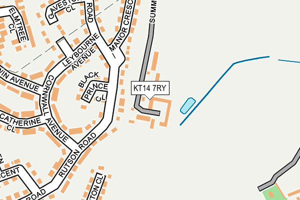 KT14 7RY map - OS OpenMap – Local (Ordnance Survey)