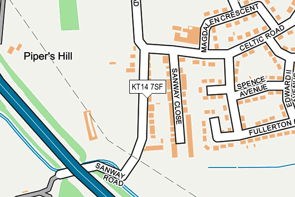 KT14 7SF map - OS OpenMap – Local (Ordnance Survey)