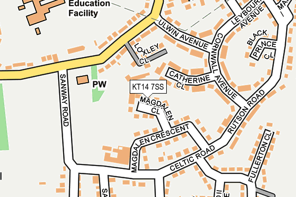 KT14 7SS map - OS OpenMap – Local (Ordnance Survey)