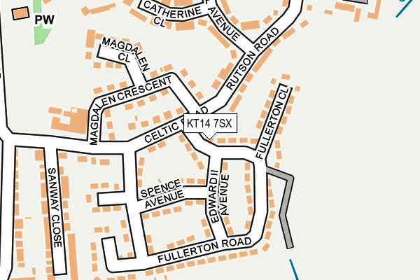 KT14 7SX map - OS OpenMap – Local (Ordnance Survey)