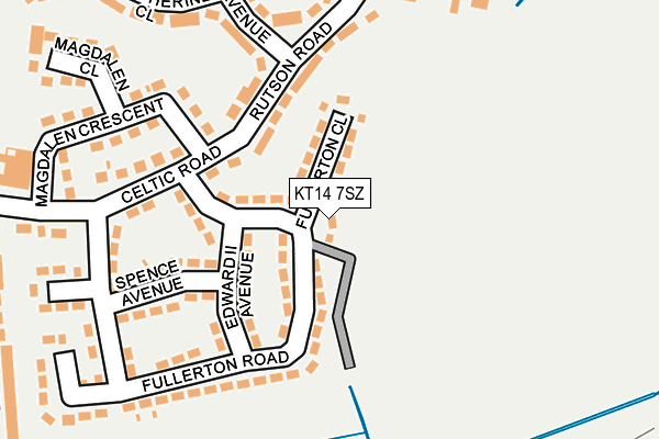 KT14 7SZ map - OS OpenMap – Local (Ordnance Survey)