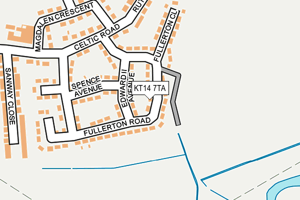KT14 7TA map - OS OpenMap – Local (Ordnance Survey)