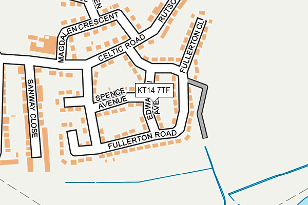 KT14 7TF map - OS OpenMap – Local (Ordnance Survey)