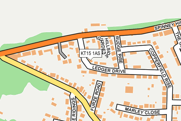 KT15 1AS map - OS OpenMap – Local (Ordnance Survey)