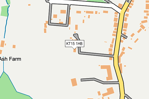 KT15 1HB map - OS OpenMap – Local (Ordnance Survey)