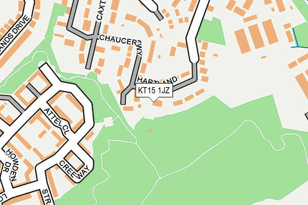 KT15 1JZ map - OS OpenMap – Local (Ordnance Survey)