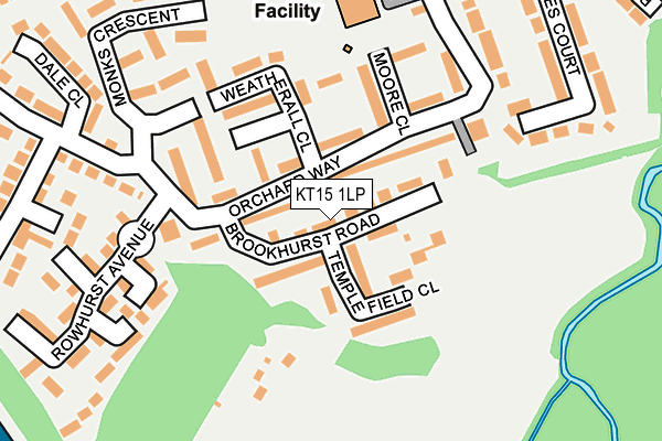 KT15 1LP map - OS OpenMap – Local (Ordnance Survey)