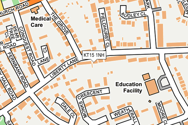 Map of LIBERTY LANE FREEHOLD MANAGEMENT LIMITED at local scale