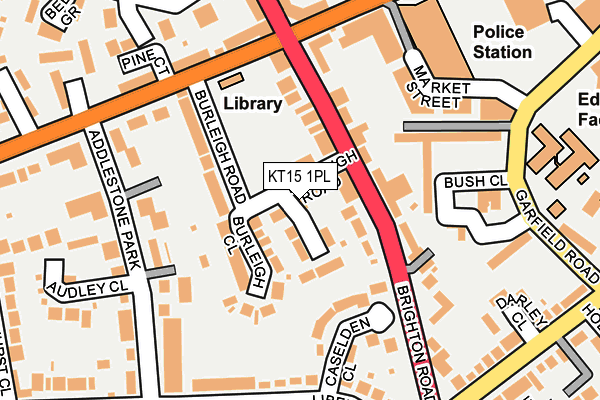 KT15 1PL map - OS OpenMap – Local (Ordnance Survey)