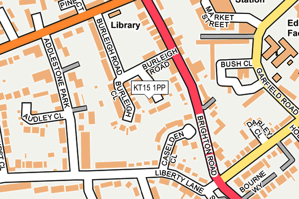 KT15 1PP map - OS OpenMap – Local (Ordnance Survey)