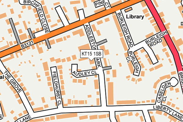 KT15 1SB map - OS OpenMap – Local (Ordnance Survey)
