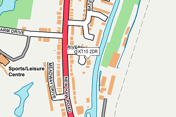 KT15 2DR map - OS OpenMap – Local (Ordnance Survey)