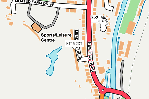 KT15 2DT map - OS OpenMap – Local (Ordnance Survey)