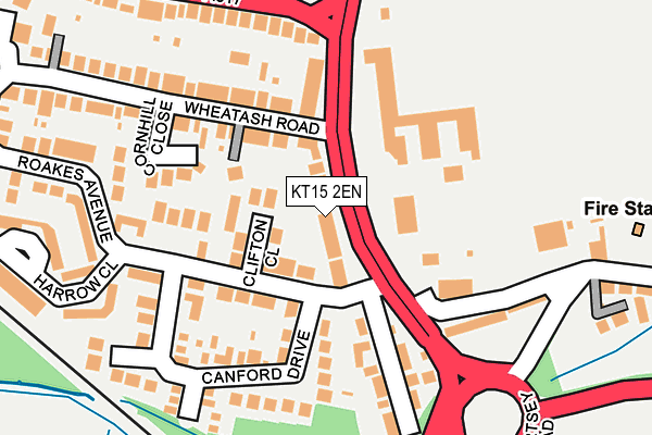 KT15 2EN map - OS OpenMap – Local (Ordnance Survey)