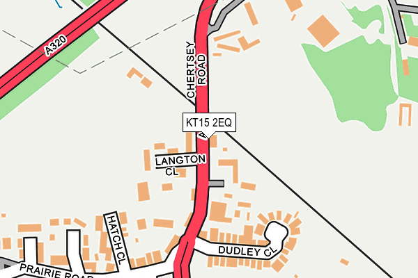 KT15 2EQ map - OS OpenMap – Local (Ordnance Survey)