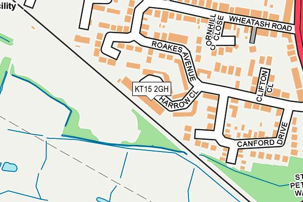KT15 2GH map - OS OpenMap – Local (Ordnance Survey)