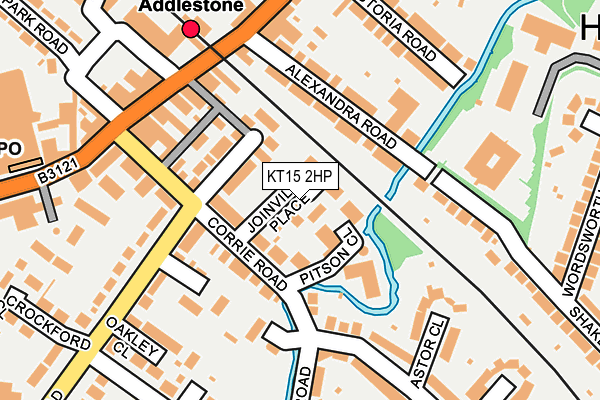 KT15 2HP map - OS OpenMap – Local (Ordnance Survey)