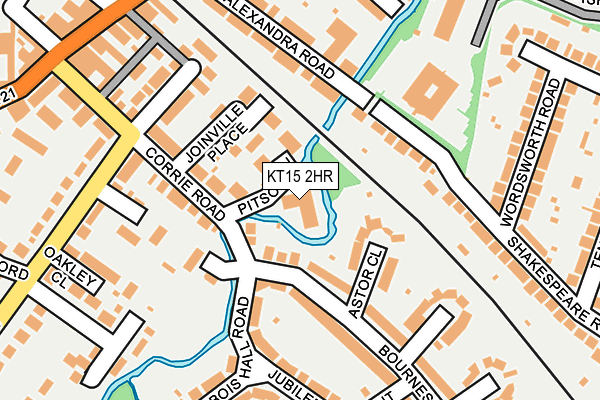 KT15 2HR map - OS OpenMap – Local (Ordnance Survey)