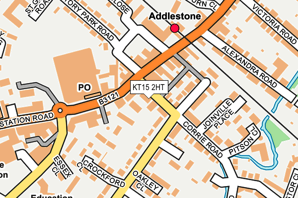 KT15 2HT map - OS OpenMap – Local (Ordnance Survey)