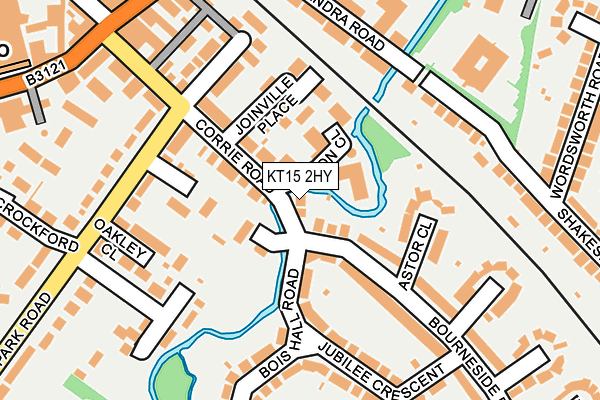 KT15 2HY map - OS OpenMap – Local (Ordnance Survey)