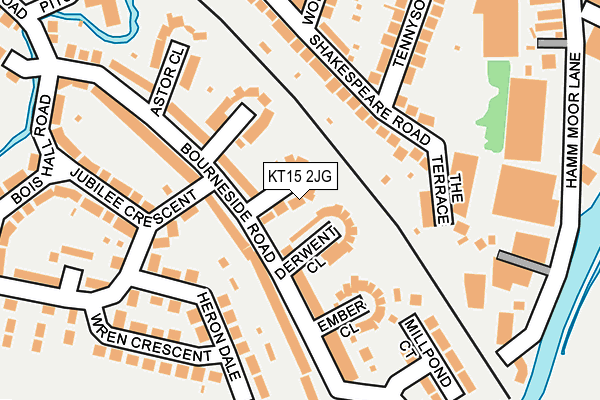 KT15 2JG map - OS OpenMap – Local (Ordnance Survey)
