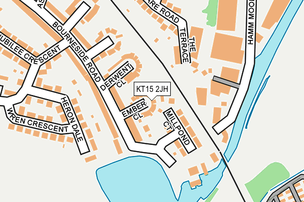 KT15 2JH map - OS OpenMap – Local (Ordnance Survey)
