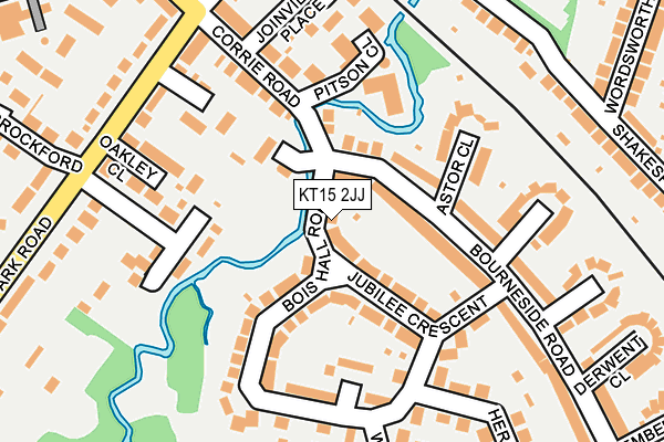 KT15 2JJ map - OS OpenMap – Local (Ordnance Survey)