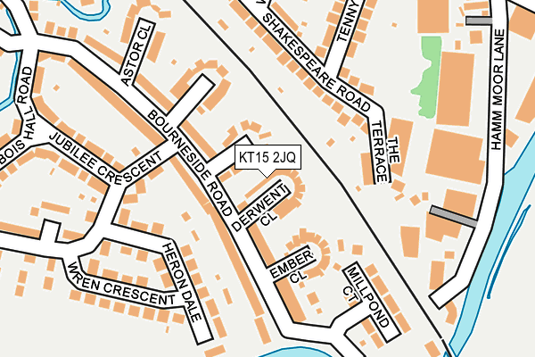 KT15 2JQ map - OS OpenMap – Local (Ordnance Survey)