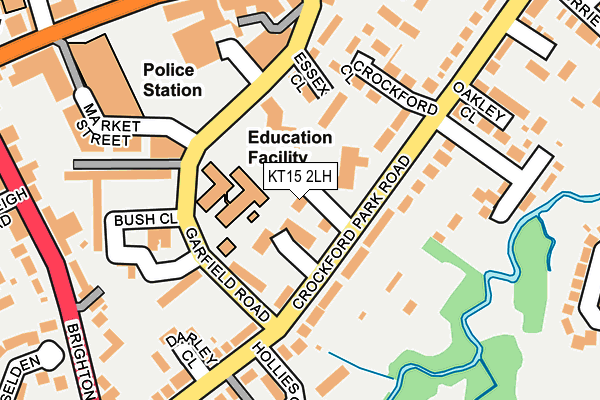 KT15 2LH map - OS OpenMap – Local (Ordnance Survey)