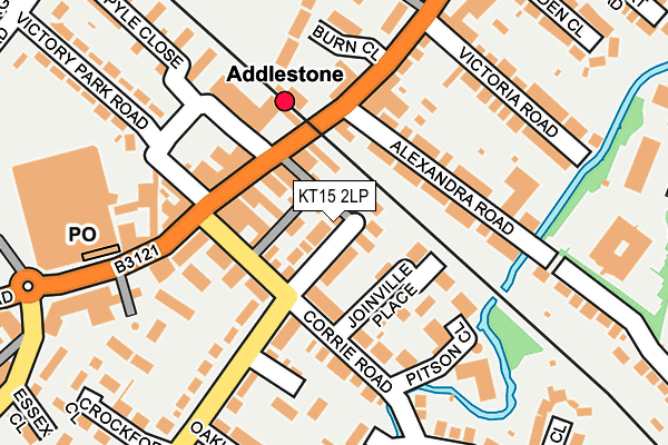 KT15 2LP map - OS OpenMap – Local (Ordnance Survey)