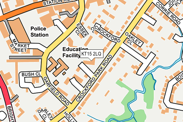 KT15 2LQ map - OS OpenMap – Local (Ordnance Survey)
