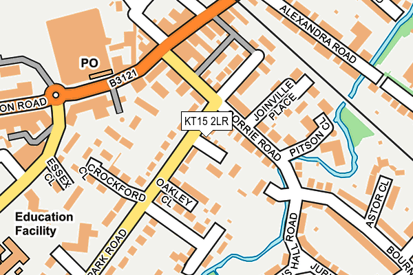 KT15 2LR map - OS OpenMap – Local (Ordnance Survey)