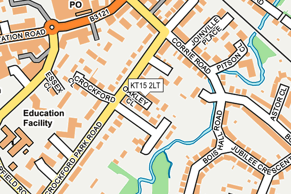 KT15 2LT map - OS OpenMap – Local (Ordnance Survey)